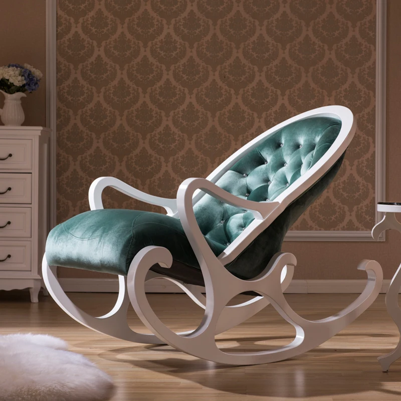 Кресло-качалка sallanan sandalie fotel bujany кресло fauteuil salon poltrona кресло sillon кресла для гостиной schommelstoel - Цвет: Зеленый