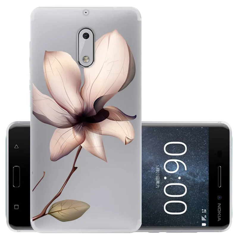 CROWNPRO чехол s для Nokia 6 TPU чехол для телефона силиконовый для Nokia6 TA-1021 мягкий чехол-накладка прозрачный для Nokia 6 Чехол с принтом