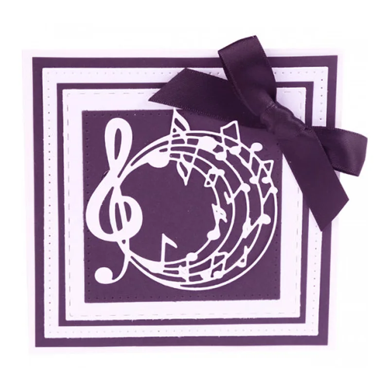 Новые штампы для 2019 музыкальная нот Лунная Рамка Металлическая режущая штамп