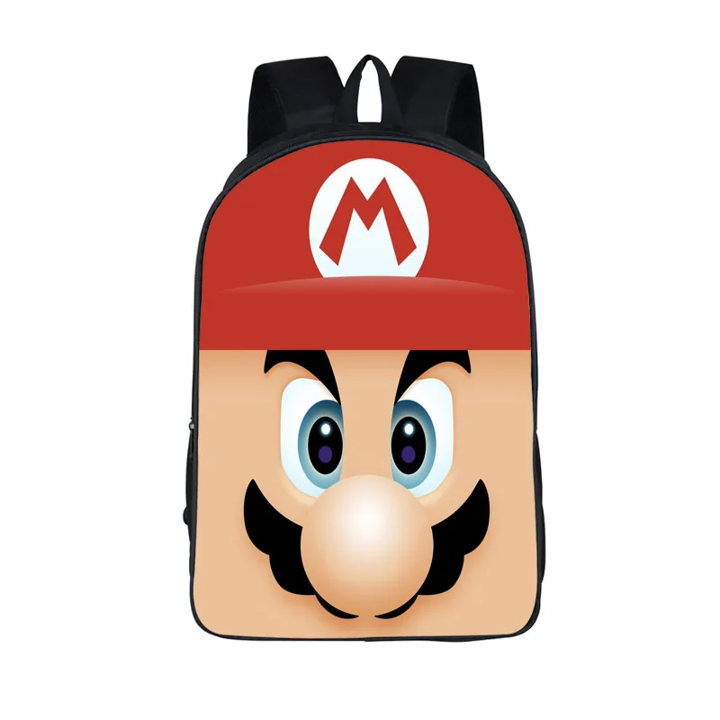 16CJML19 Мультфильм Марио/smash рюкзак Bros детей школьные ранцы для подростка обувь мальчиков девочек bagpack Дети Школьный Рюкзак Книга сумка - Цвет: 16CJML19