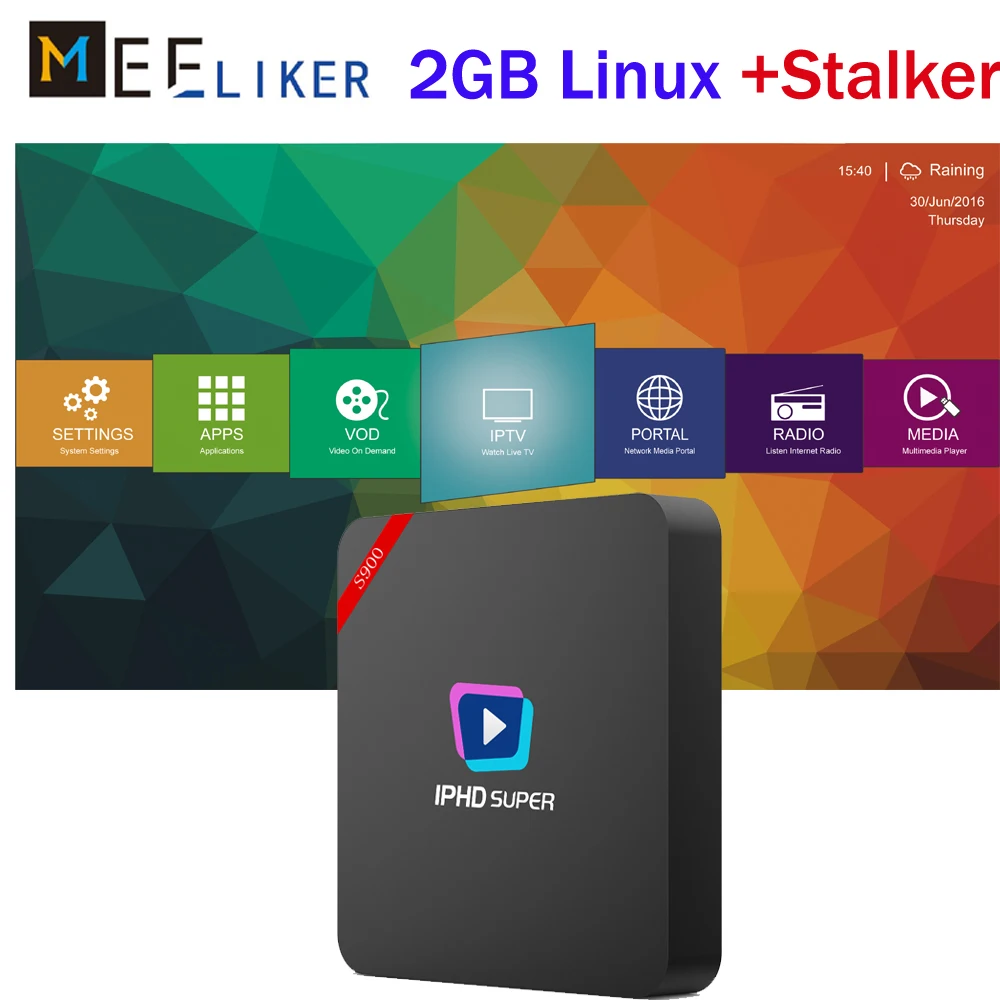 Дешевые linux tv box 2GB ram потоковый Сталкер IP tv медиаплеер IPHD super box IP-S900 Lan 2,4G wifi смарт-приставка
