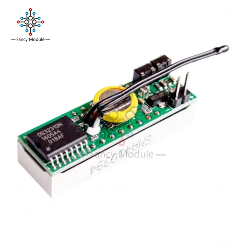 Красный 3 в 1 светодиодный DS3231SN цифровые часы температура напряжение модуль DIY время/термометр/вольтметр DC 5-30 в