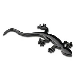 black tail right Автомобильный стиль 3D крутой металлический геккон стикер черный серебряный значок эмблема хвостовая часть наклейка авто мотоцикл забавная наклейка - Название цвета: black tail right