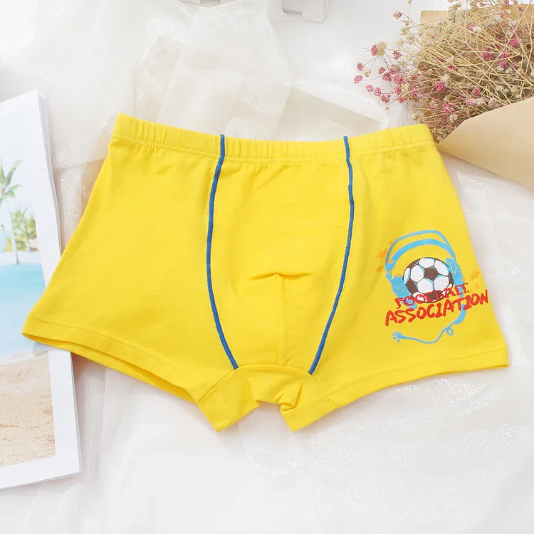 5pcs/lot Cute cartoon images boy child cotton boxer shorts underwear Modal children kids panties Football printing | Тематическая