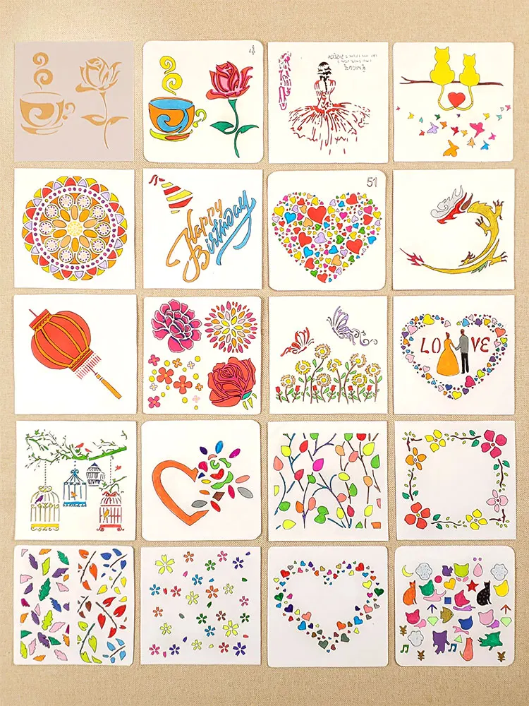 Трафареты для самостоятельного декора 13 х13 см|Вырубные штампы| |