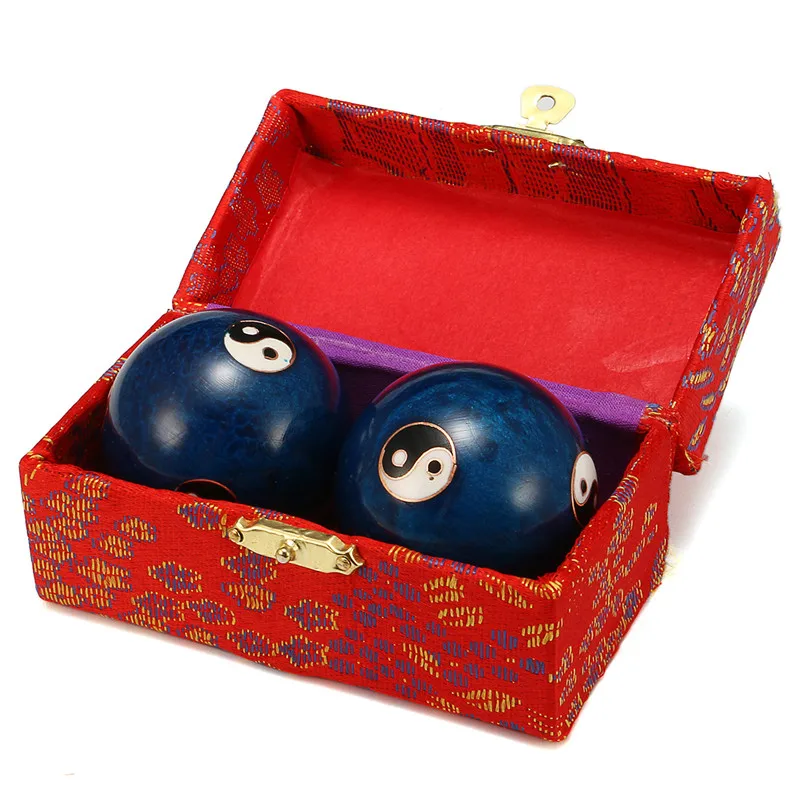 Китайский здоровья синий Baoding мяч ежедневных упражнений снятие стресса гандбол терапия массажный шарик силы руки фитнес-мячи