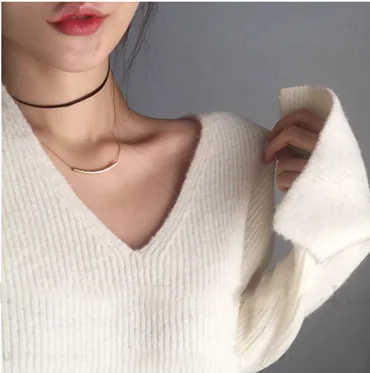 Женский корейский минималистичный стиль цепочки из воска изгиб многослойное