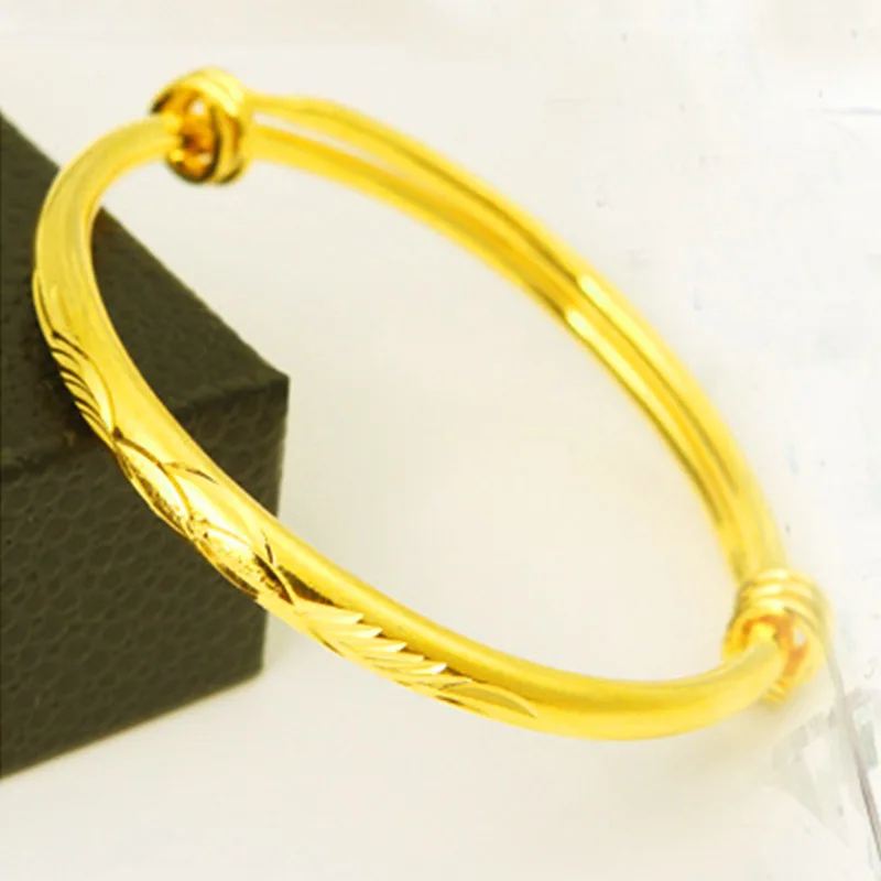 

OMHXFC Wholesale European Fashion Woman Girl Party Wedding Gift Kiss Fishes 18KT Gold Bangles Bracelets BE10