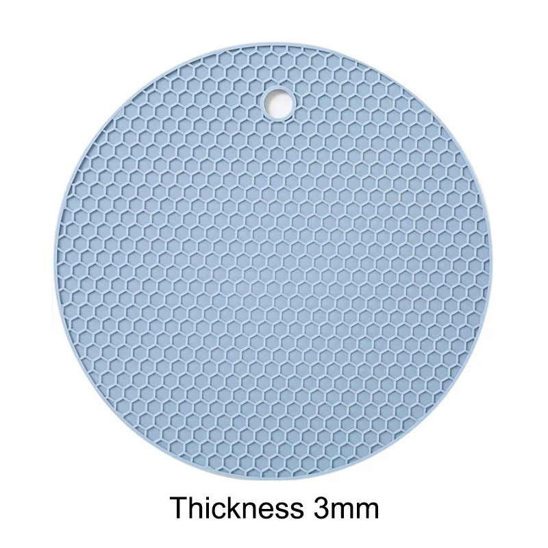 3mm Light Blue Силиконовая чашка коврик красочные желе фрукты форма подставка Творческий нескользящий изоляционный коврик термостойкие подставки - Цвет: 3mm Light Blue
