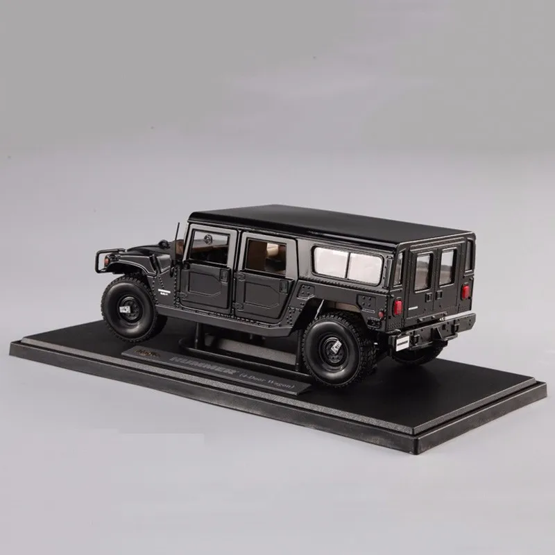 1/18 масштаб Hummer H1 красный и черный Внедорожник король литой автомобиль модель подарки коллекции игрушки для мальчиков