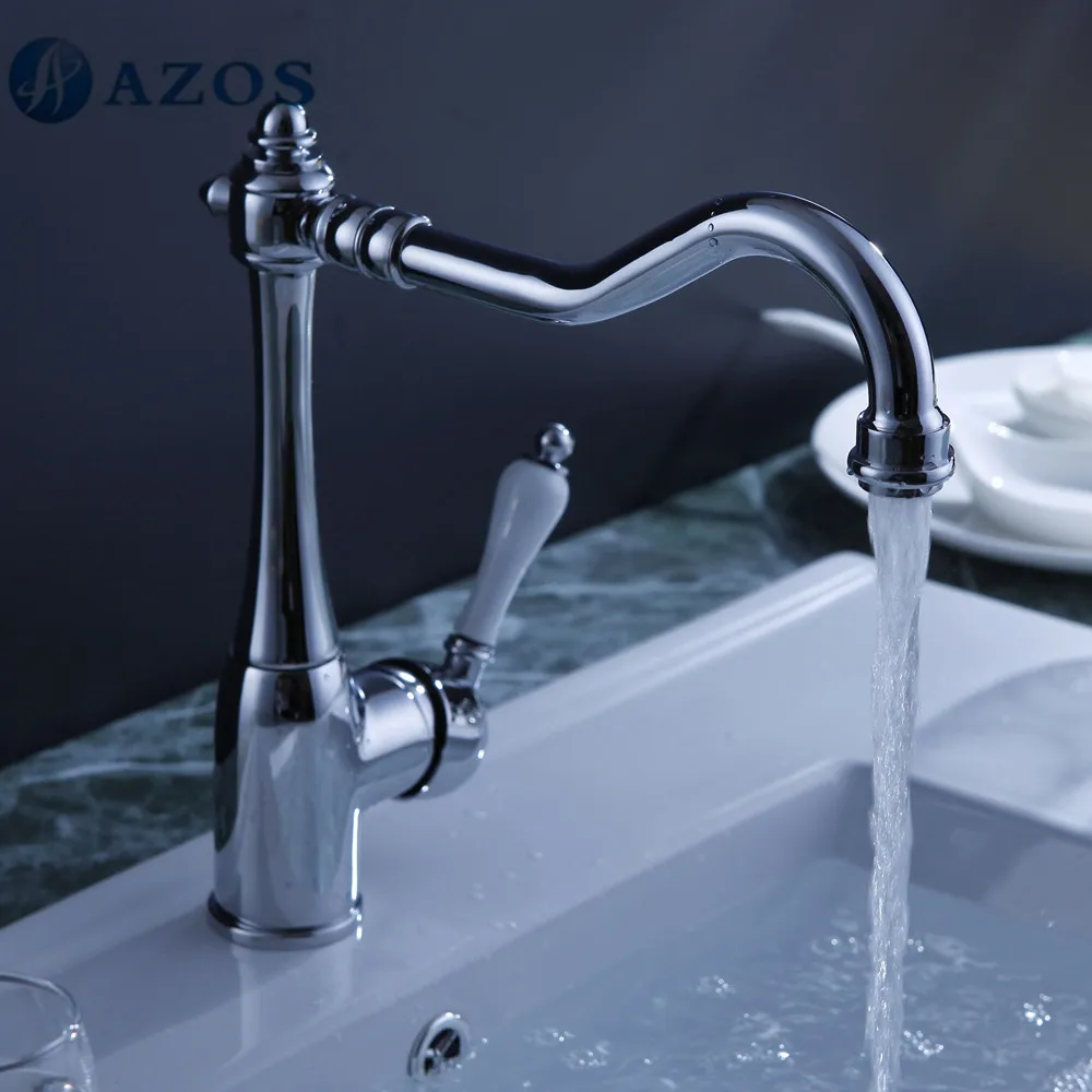 AZOS кран для ванной комнаты латунный хромированный полированный цвет одно