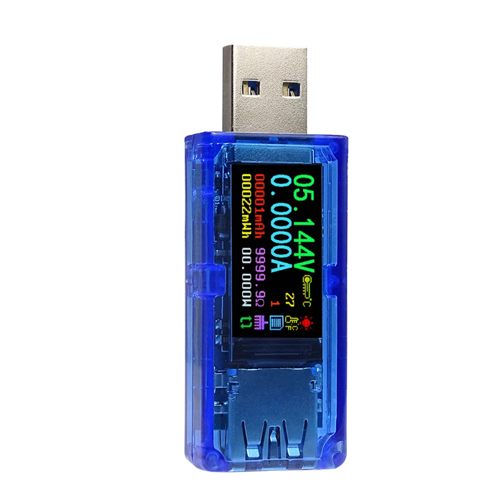 Цифровой ЖК дисплей Вольтметр USB измеритель силы тока портативный