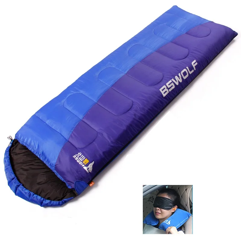 Сверхлегкий хлопковый спальный мешок BSWolf для кемпинга зимний и осенний конверт с