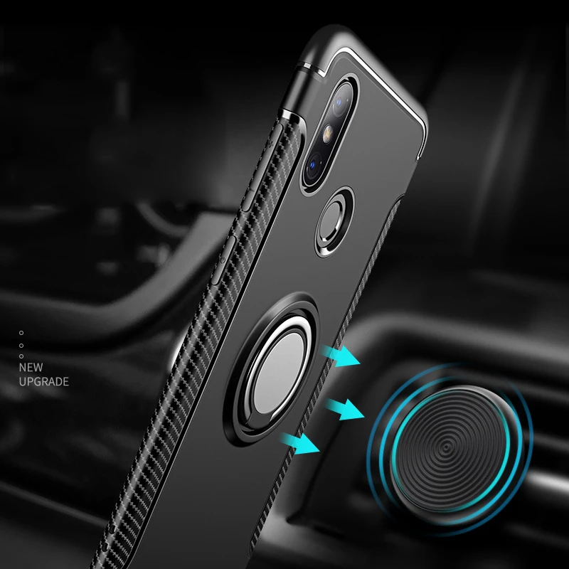 Металлический силиконовый чехол-держатель для huawei Y9 honor 10 9 8 Lite V10 7X 8X чехол вращающийся на 360 магнит защитный бампер