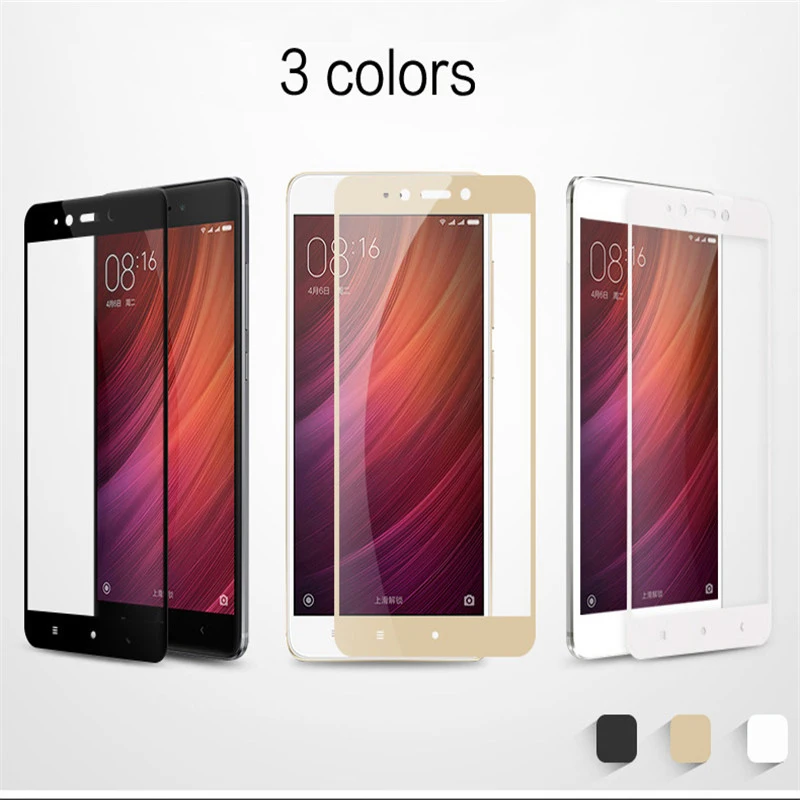 SRLEEKING Full cover Screen Protector Toughened Glass for Xiaomi Redmi Note 4x Global Version Colorful protective film |