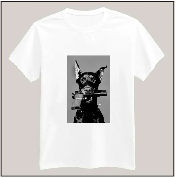 Новые женские футболки для собак с изображением пистолета! Модная Повседневная