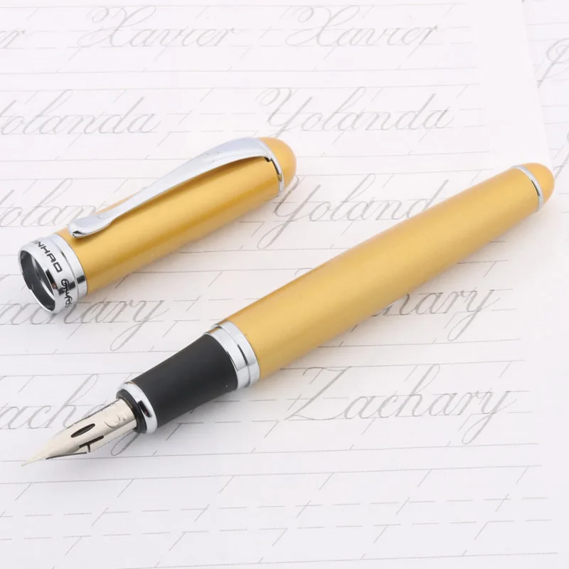 A6 JINHAO Роза Золотой подарок каллиграфия практика кончик круга 750 zb G перо фонтан медная ручка - Цвет: A6