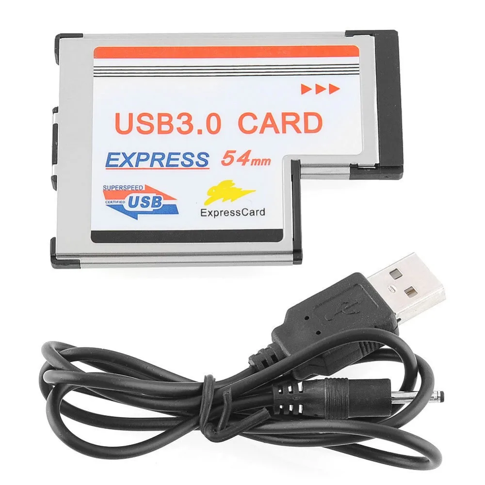 54 мм Экспресс-карта Expresscard к 2 портам USB 3 0 адаптер для ноутбука NEC Chip | Компьютеры и