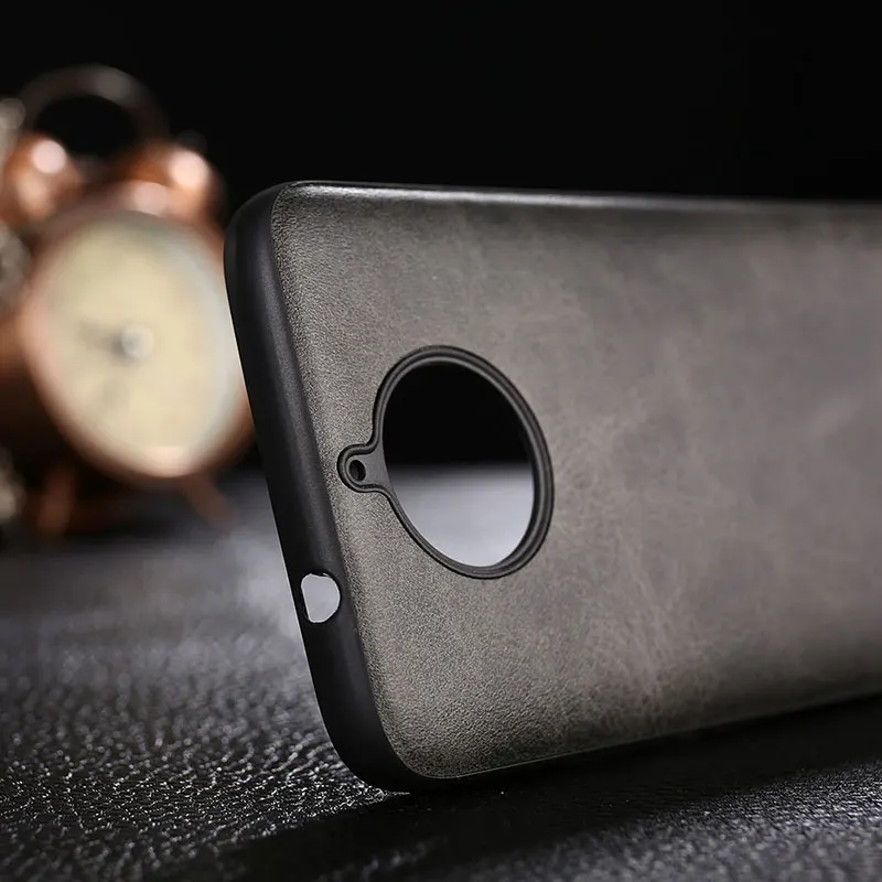 Чехол для Moto G7 G6 G5S Plus роскошный винтажный кожаный силиконовый чехол Motorola funda