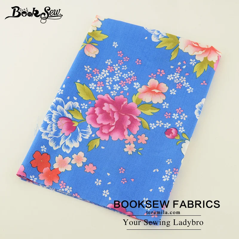 Booksew 100% хлопчатобумажная Поплиновая ткань жировая четверть цветочный дизайн