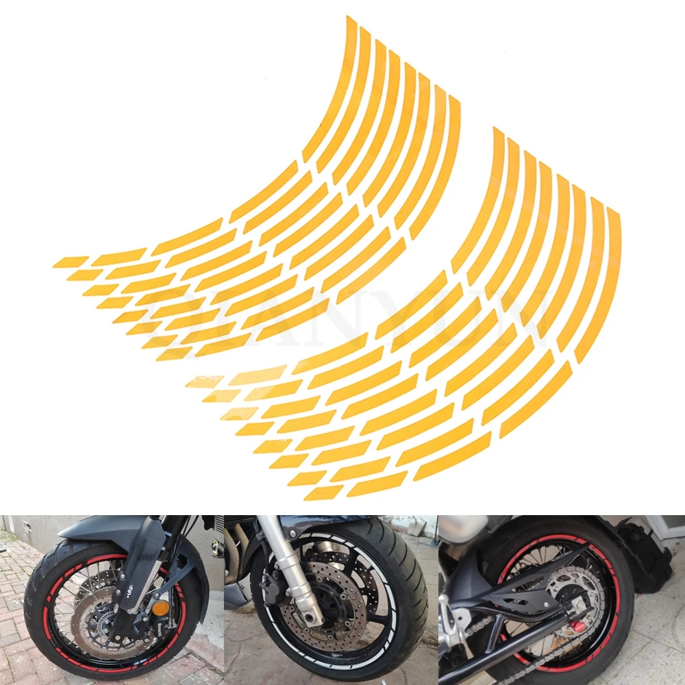 

17-19 inch Universal motorcycle car tire sticker reflective rim tape decal For SUZUKI GSXR1300 GSX650F GSF650 BANDIT GSX1250 F