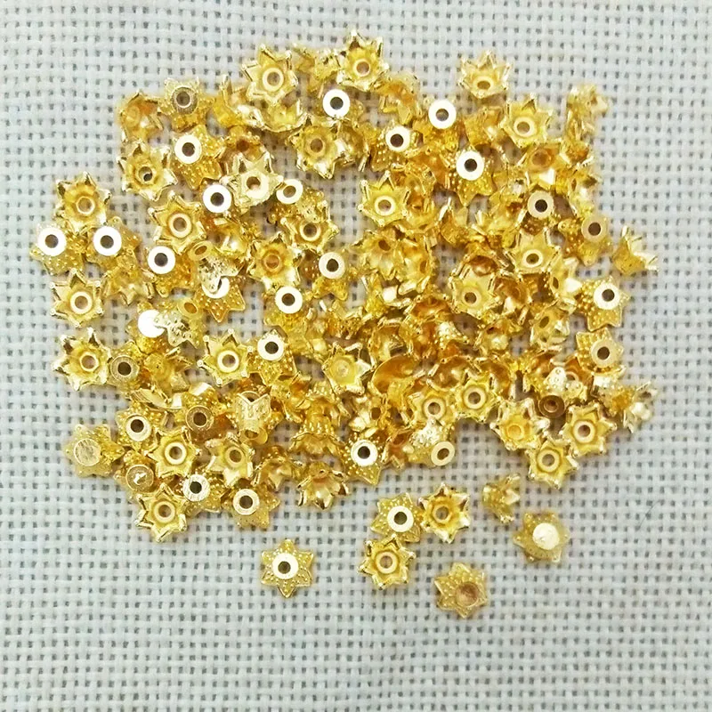 150 шт. колпачки для кисточек бусины цветочных бусин Концевики подвески детали