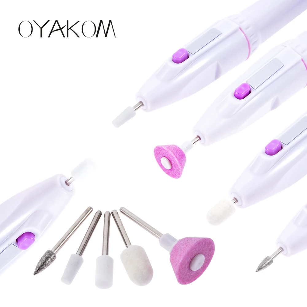 Новые 5 бит/Набор для дизайна ногтей электрические маникюрные сверла аксессуары