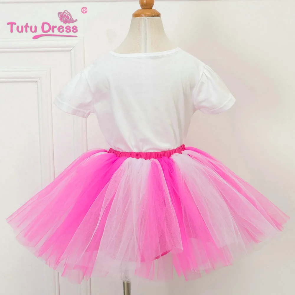 Летние милые хлопковые футболки и юбки-пачки для девочек 2 шт./компл. одежда