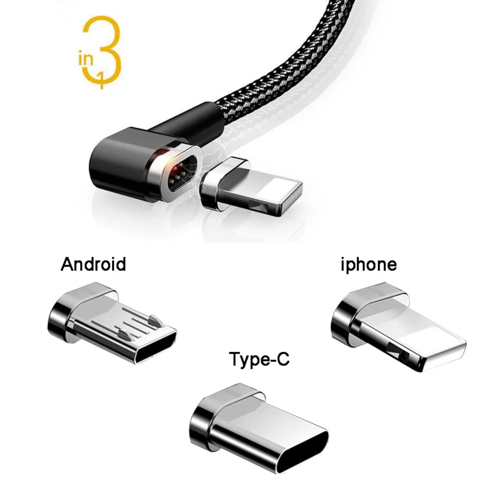 Магнитный зарядный кабель buyincoin магнитный разъем с углом 90 градусов Micro USB
