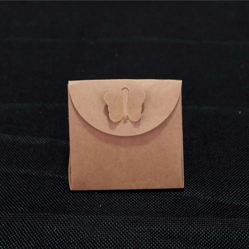 Полый ящик из крафт бумаги с узлом бабочкой подарочная упаковка сделанного