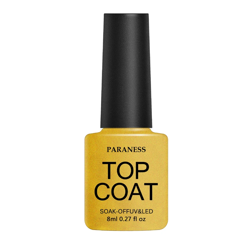 top coat Paraness 8 мл Гибридный полигелевый лак Радужные Блестки для ногтей Звезда Блеск Лаки неоновый Гель-лак для ногтей для маникюра полуперманентный - Цвет: top coat