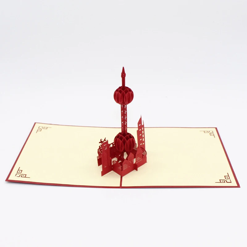3D Ручная работа Шанхай знаковая архитектура Восточная жемчужная бумага