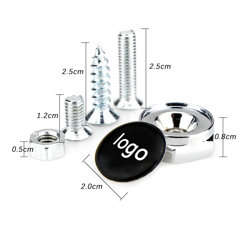 

Car Emblem Thread License Plate Frame Bolts Screws For Mitsubishi RALLIART ASX Lancer Pajero Outlander L200 EVO Eclipse Grandis