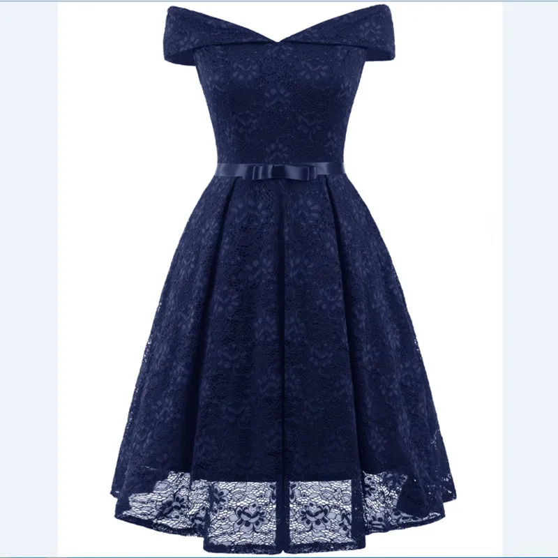 Женское платье с вырезом лодочкой кружевное сексуальное короткое подружки