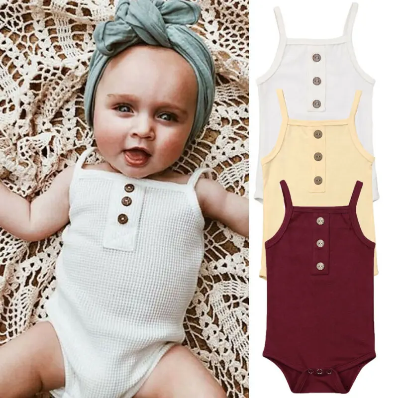 

UK Toddler Kid Baby Girl Boy 0-24M Sleeveless Jumpsuit Playsuit Bodysuit Outfit