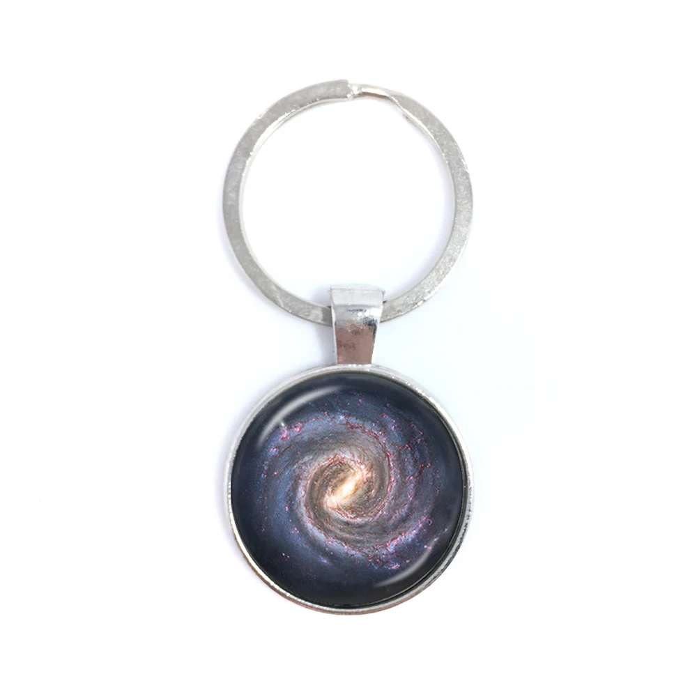 Брелок для ключей Galaxy Nebula стеклянный кабошон брелок на солнечной системе купол