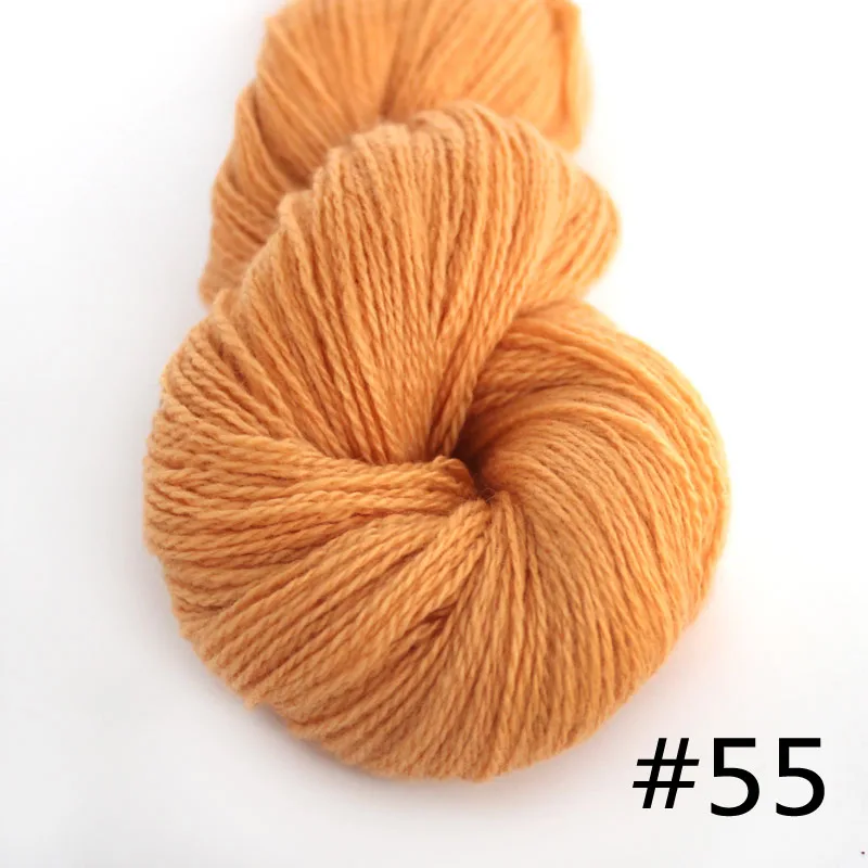 55 Apricot Лотоса пряжи из кашемира женская мастурбация пряжа Цвет#41-#60 натурального кашемира 2plys Ручного Вязания Кружева Цвет ed DIY крючком - Цвет: 55 Apricot