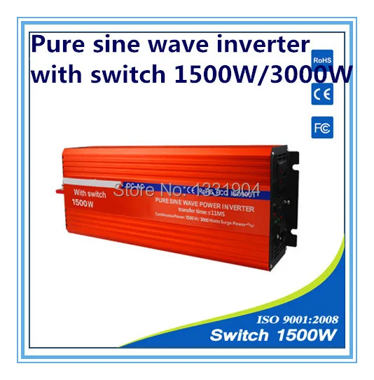 Инвертор немодулированного синусоидального сигнала 1500 Вт 24 В постоянного тока в