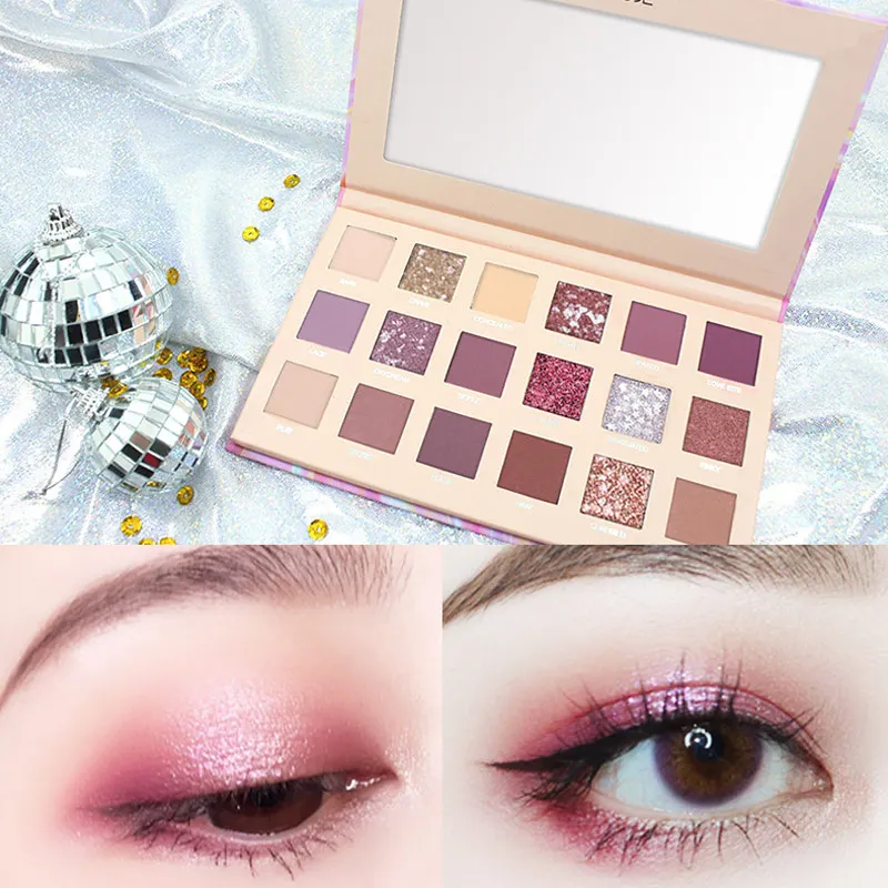 

18 Colors Shining Matte Eyeshadow Sequin Waterproof Smoky Eye Shadow Palette SK88