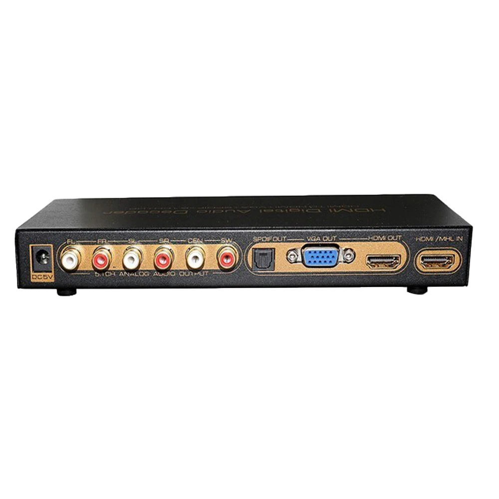 5.1CH HDMI цифровой аудио декодер конвертер в VGA HDMI/VGA/SPDIF/5 1 объемный звук для ТВ|Кабели