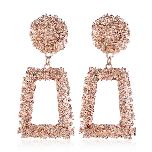 ED230RoseGold Adolph, Винтажные серьги с эффектом потертости для женщин, золотые геометрические массивные серьги, металлические серьги, Висячие модные ювелирные изделия, трендовые Новые - Окраска металла: ED230RoseGold