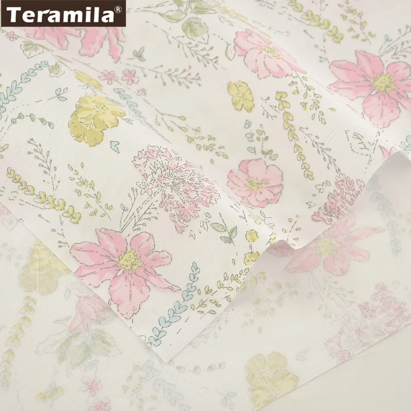 Хлопчатобумажной Ткани Печатных Цветочные Конструкции TERAMILA Саржа Жир Квартал
