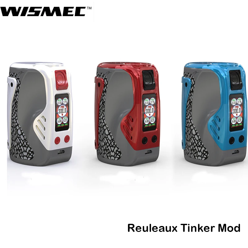 Оригинальный Wismec рел Тинкер мод 300 Вт коробка Vape поддержка Колонка танк