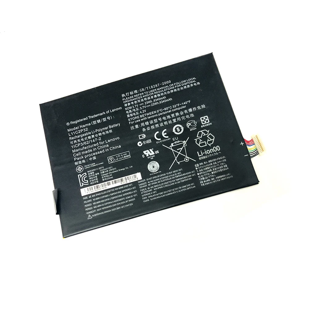 Хорошее качество L11C2P32 планшет аккумуляторной батареи для lenovo ideatad S6000 S6000-H A7600 A7600-HV A7600-F S6000L-F A10-80HC L12D2P31 6100 мА-ч
