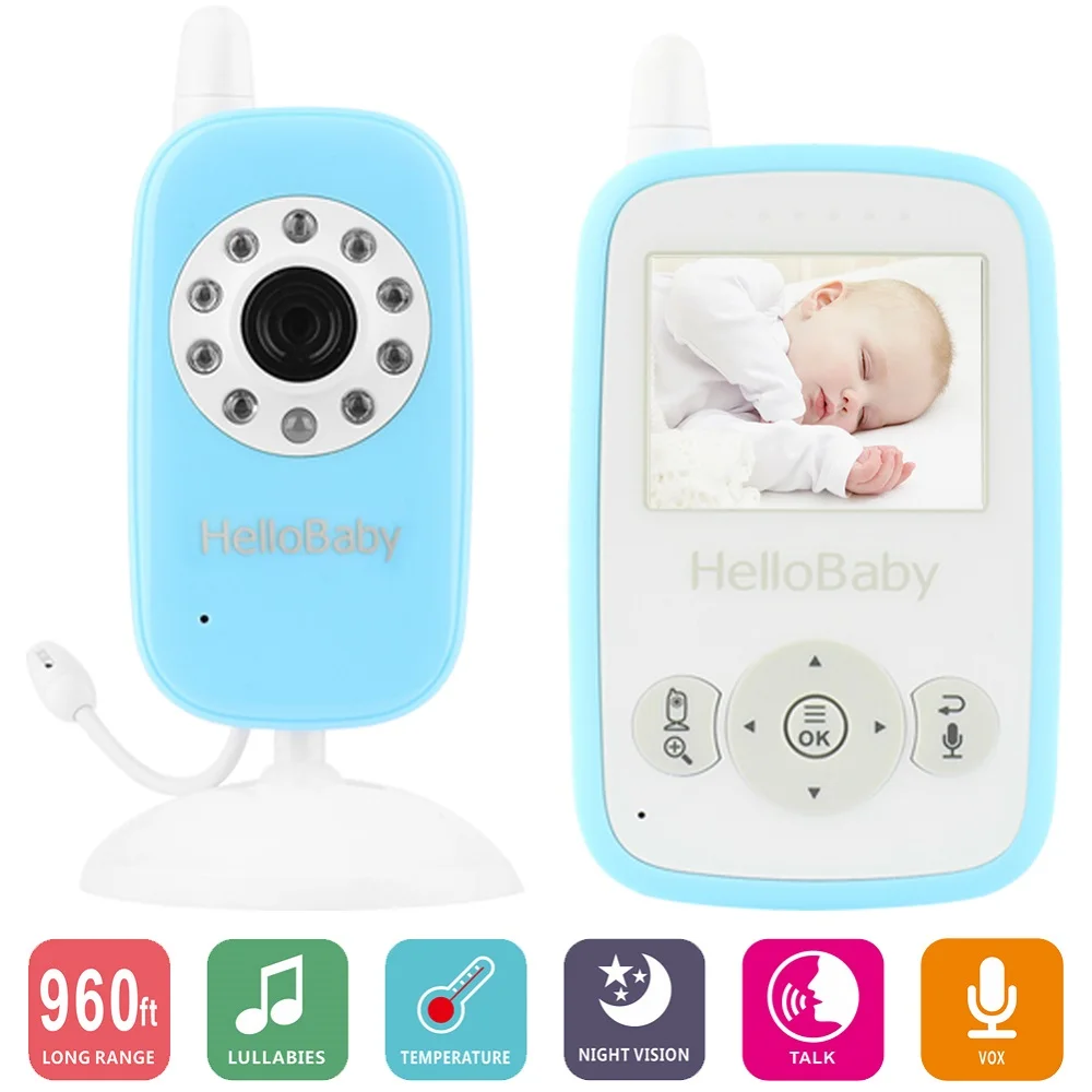 2 4 дюймов Hello Baby Беспроводной видео Видеоняни и радионяни с инфракрасным Ночное