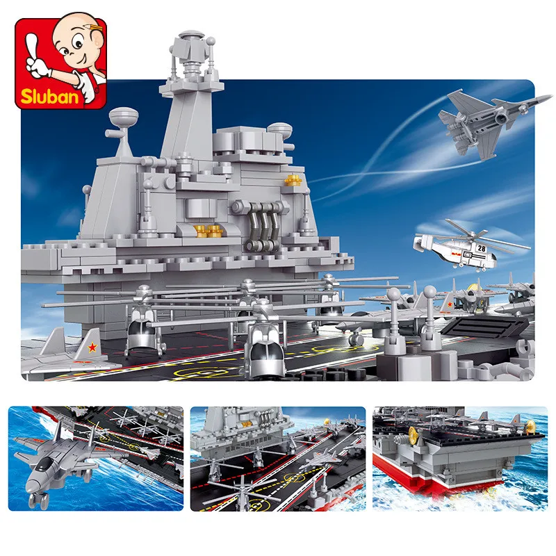 1059 шт. комплекты строительных блоков в стиле милитари 1:450 авианосец крейсер