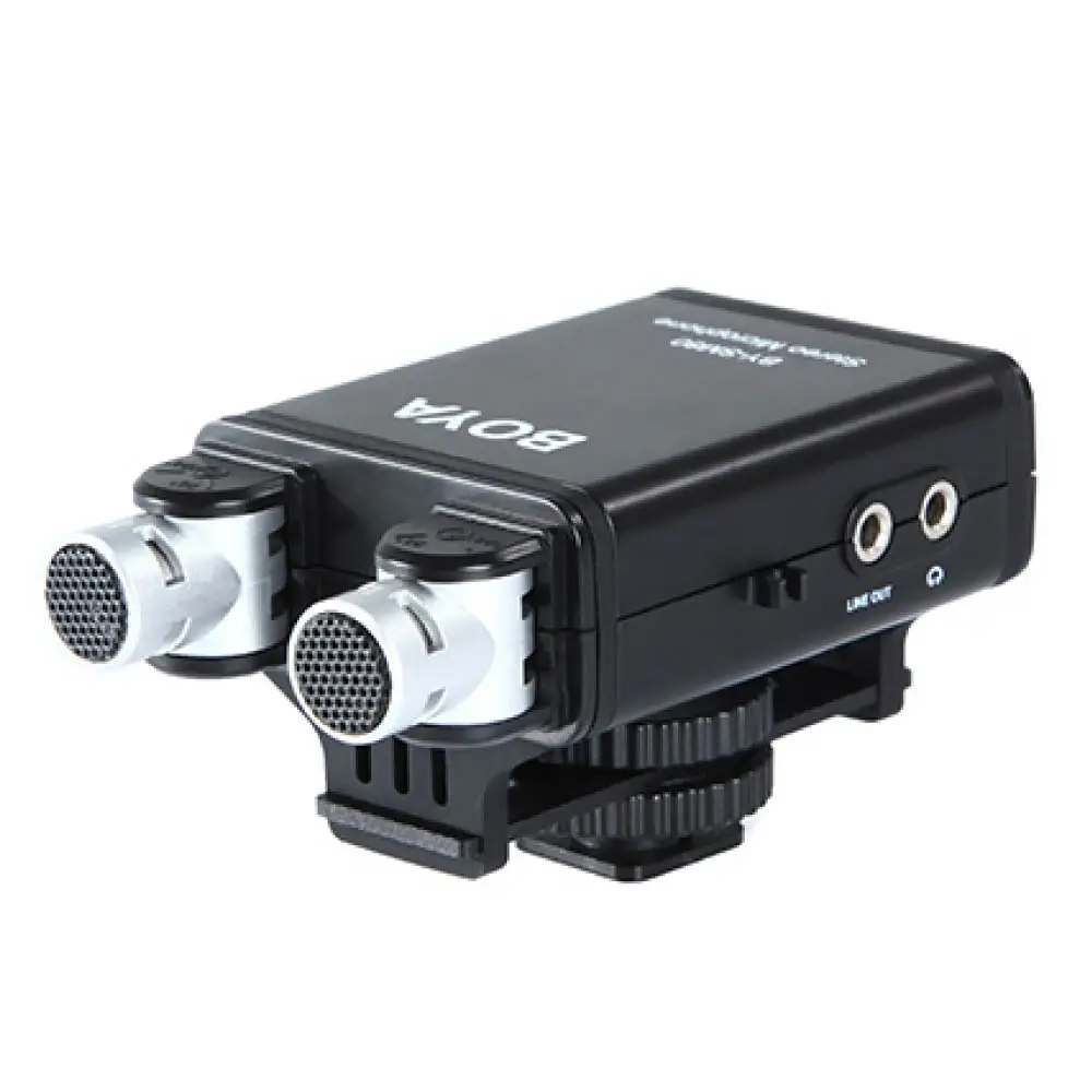 BOYA Microphone Bi-directional Stereo Video + Windshield for Canon Nikon DSLR Camera Camcorder Record BY-SM80 | Электроника