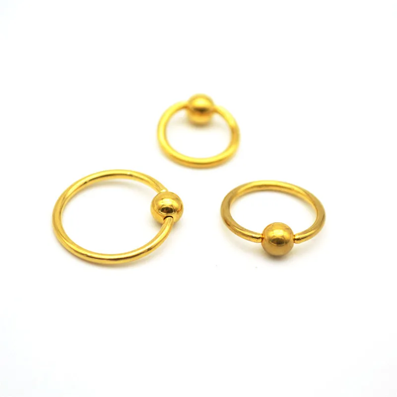Кольцо шарик для пирсинга из хирургической стали 16/8/10/12 мм|body piercing jewelry|piercing