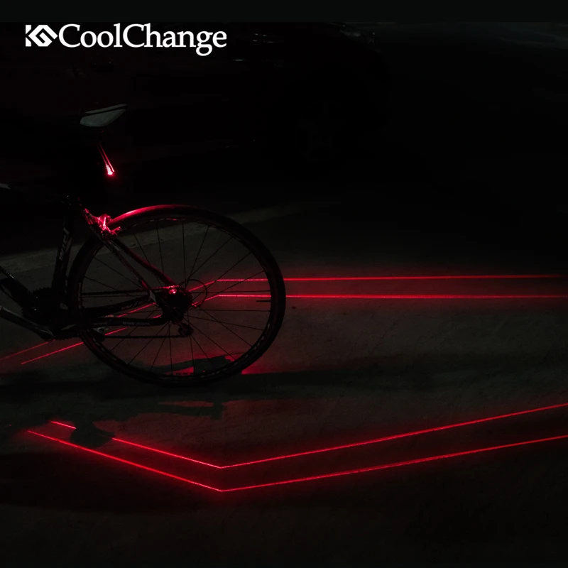 CoolChange велосипед свет Водонепроницаемый СВЕТОДИОДНЫЙ Фонарь велосипедный