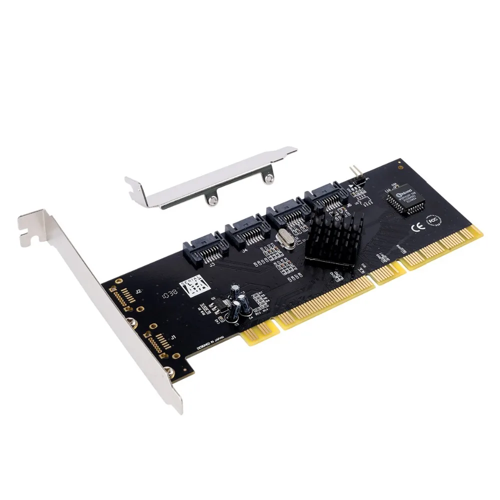 Карта расширения ORICO 4 порта SATA2.0 PCI-E скорость 3 Гбит/с для Win 7 8 10 Vista Linux Mac OS |